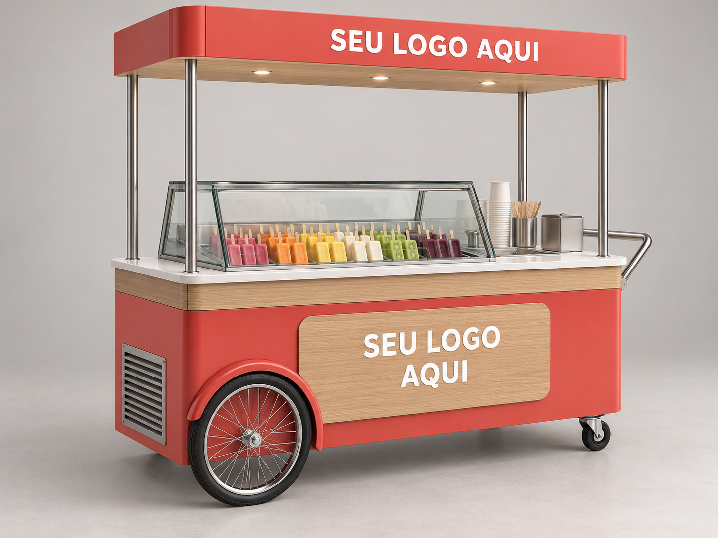 Carrinho refrigerado para picolés